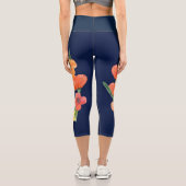 Blumenblau  capri leggings (Rückseite)