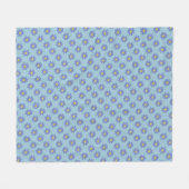 Blumenblau Fleecedecke (Vorderseite (Horizontal))
