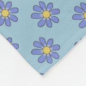 Blumenblau Fleecedecke (Ecke)