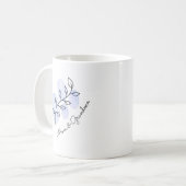 Blumenblau Kaffeetasse (Vorderseite Links)