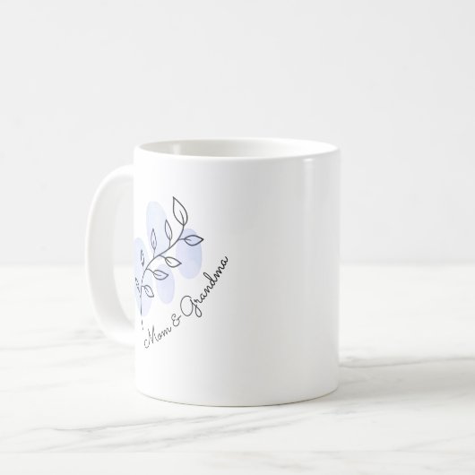 Blumenblau Kaffeetasse (Vorderseite Links)
