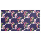 Blumenblau Kissenbezug (Vorderseite-Links)