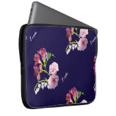 Blumenblau Laptopschutzhülle (Vorne Rechts)
