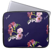 Blumenblau Laptopschutzhülle (Vorderseite)