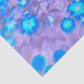 Blumenblau Lila Kunstdesign Seidenpapier (Ausschnitt)