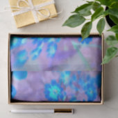 Blumenblau Lila Kunstdesign Seidenpapier (Geschenk)