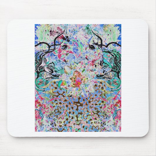 Blumenblau Mousepad (Vorne)