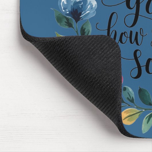 Blumenblau Phantastisch Grace Mousepad (Ecke)