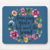 Blumenblau Phantastisch Grace Mousepad (Vorne)