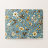 Blumenblau Puzzle (Horizontal)
