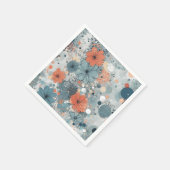 Blumenblau Serviette (Ecke)