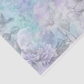 Blumenblau und Lavendelfarben Seidenpapier (Ausschnitt)