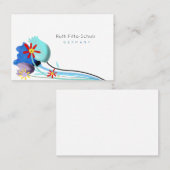 Blumenblau und weiße Visitenkarte (Vorne/Hinten)