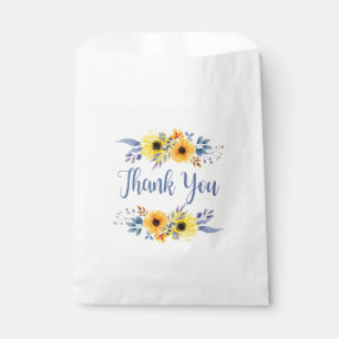 Blumenblau Vielen Dank Yellow Flowers Hochzeitsfei Geschenktütchen