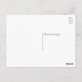 Blumenblau Vielen Dank Yellow Watercolor Blume Postkarte (Rückseite)