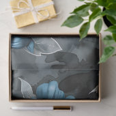 Blumenblau, Vintager Hintergrund Seidenpapier (Geschenk)