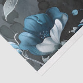 Blumenblau, Vintager Hintergrund Seidenpapier (Ausschnitt)