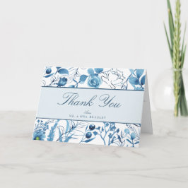 Blumenblauer Dankeskarten Dankeskarte