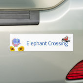 Blumenblauer Elefant Crossing Autoaufkleber (Auf Auto)