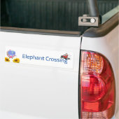 Blumenblauer Elefant Crossing Autoaufkleber (Auf Lkw)