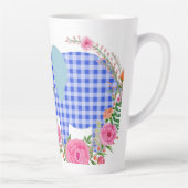 Blumenblauer Elefant Latte-Tasse Milchtasse (Rechts)