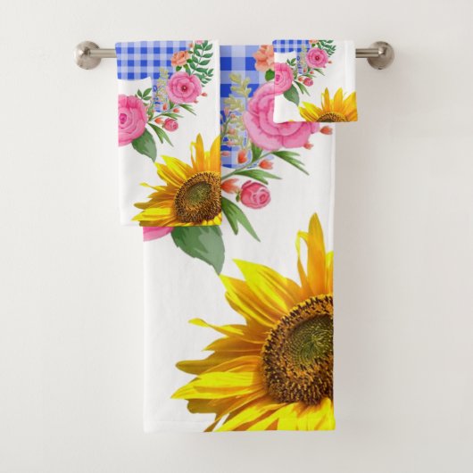 Blumenblauer Elefantenbadetücher Set (Insitu)