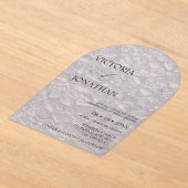 Blumenblauer Eleganter Hochzeitstag Acryleinladungen (Ablage )
