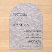 Blumenblauer Eleganter Hochzeitstag Acryleinladungen (Vorderseite)