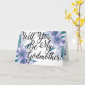 Blumenblauer Foto Godmutt Vorschlag Karte (Gelbe Blume)