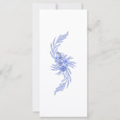 Blumenblauer französischer Hochzeitstag (Rückseite)