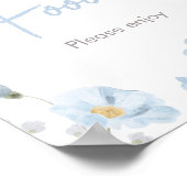 Blumenblauer Frühling Baby in Bloom Baby Dusche Na Poster (Ecke)