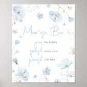 Blumenblauer Frühling Baby in Bloom Mama Osa Bar Poster (Vorne)