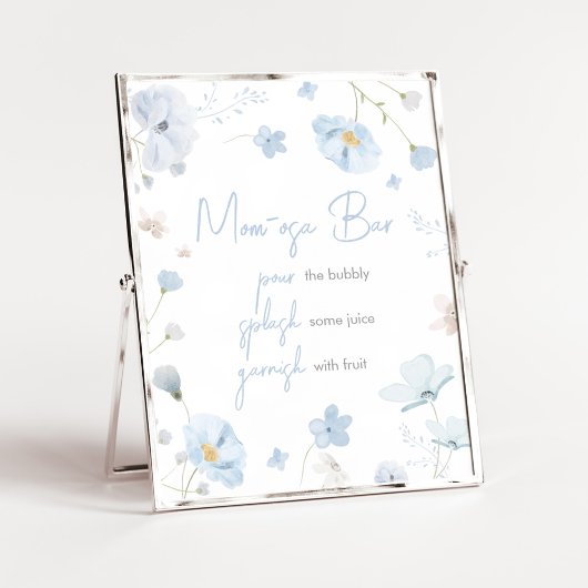 Blumenblauer Frühling Baby in Bloom Mama Osa Bar Poster