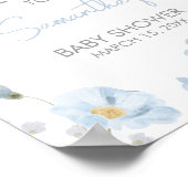 Blumenblauer Frühling Baby in Bloom Willkommen Poster (Ecke)