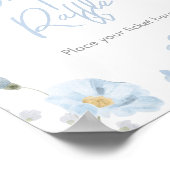 Blumenblauer Frühling Baby in blutwaschender Raffe Poster (Ecke)