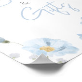 Blumenblauer Frühlingsjunge in blumigen Büchern un Poster (Ecke)