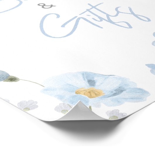 Blumenblauer Frühlingsjunge in blumigen Büchern un Poster (Ecke)