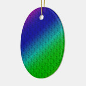 Blumenblauer grüner Regenbogen Gradient Diagonal B Keramikornament (Links)