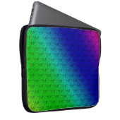 Blumenblauer grüner Regenbogen Gradient Diagonal B Laptopschutzhülle (Vorne Rechts)