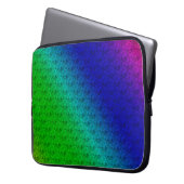 Blumenblauer grüner Regenbogen Gradient Diagonal B Laptopschutzhülle (Vorderseite Links)