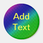 Blumenblauer grüner Regenbogen Gradient Diagonal B Magnet (Vorne)