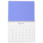 Blumenblauer Hintergrund eines Kalenders Kalender (Mär 2026)