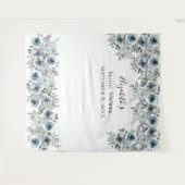 Blumenblauer Hintergrund Foto Prop Brautparty Wandteppich (Vorderseite (Horizontal))