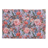 Blumenblauer Hintergrund Rose Hyacinth Wilde Blume Kissenbezug (Rückseite-Links)