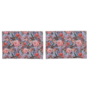 Blumenblauer Hintergrund Rose Hyacinth Wilde Blume Kissenbezug