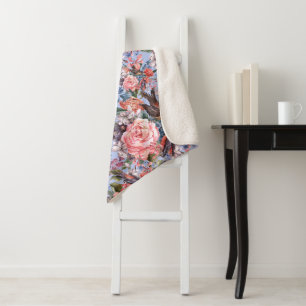 Blumenblauer Hintergrund Rose Hyacinth Wilde Blume Sherpadecke