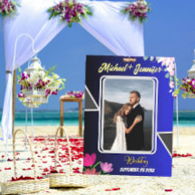 Blumenblauer Hochzeitstag Begrüßung Gestrickte Lei