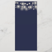 Blumenblauer Hochzeitstag Menükarte (Rückseite)