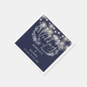 Blumenblauer Hochzeitstag Serviette (Ecke)