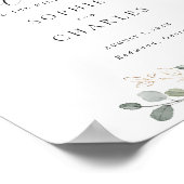 Blumenblauer Hydrangea Begrüßung Poster (Ecke)